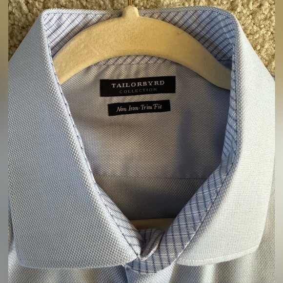 Tailorbyrd Collection Light Blue Dress Shirt Trim Fit - Picture 2 of 5